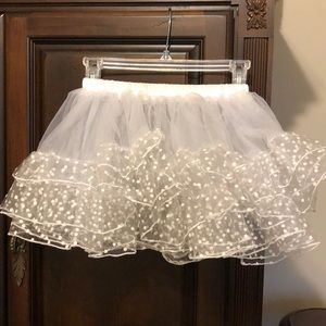 White short Petticoat, lingerie, costume.